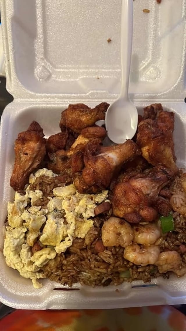 Cut Wings and House Fried Rice.