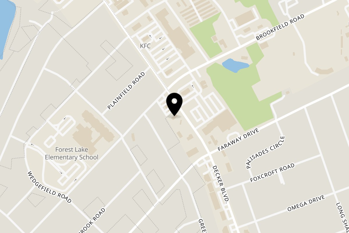 Map showing the location of Taste of China Hut on 2233 Decker Blvd in Columbia